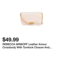 Marshalls REBECCA MINKOFF Leather Amour Crossbody With Turnlock Closure And Chain Strap offer