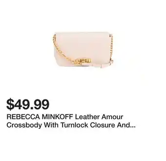 Marshalls REBECCA MINKOFF Leather Amour Crossbody With Turnlock Closure And Chain Strap offer