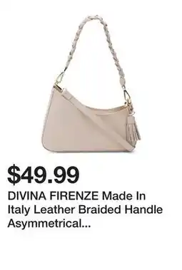Marshalls DIVINA FIRENZE Made In Italy Leather Braided Handle Asymmetrical Crossbody offer