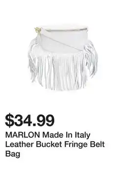 Marshalls MARLON Made In Italy Leather Bucket Fringe Belt Bag offer