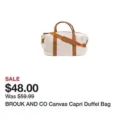 Marshalls BROUK AND CO Canvas Capri Duffel Bag offer
