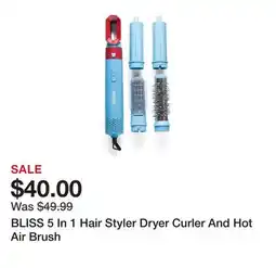 Marshalls BLISS 5 In 1 Hair Styler Dryer Curler And Hot Air Brush offer
