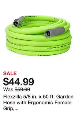 Tractor Supply Company Flexzilla 5/8 in. x 50 ft. Garden Hose with Ergonomic Female Grip, 3/4 in. - 11/2 GHT Fittings offer