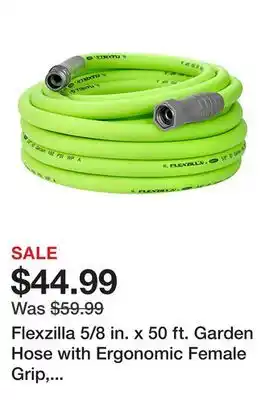 Tractor Supply Company Flexzilla 5/8 in. x 50 ft. Garden Hose with Ergonomic Female Grip, 3/4 in. - 11/2 GHT Fittings offer