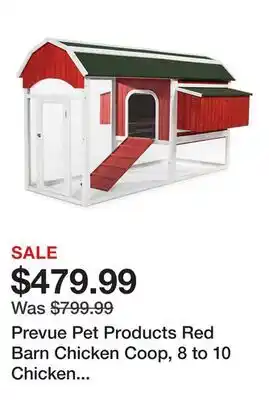 Tractor Supply Company Prevue Pet Products Red Barn Chicken Coop, 8 to 10 Chicken Capacity, Large offer