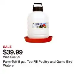 Tractor Supply Company Farm-Tuff 5 gal. Top Fill Poultry and Game Bird Waterer offer