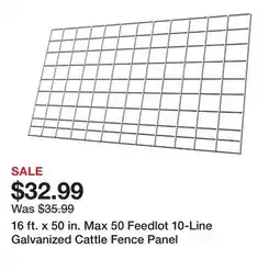 Tractor Supply Company 16 ft. x 50 in. Max 50 Feedlot 10-Line Galvanized Cattle Fence Panel offer