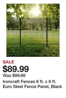 Tractor Supply Company Ironcraft Fences 6 ft. x 6 ft. Euro Steel Fence Panel, Black offer