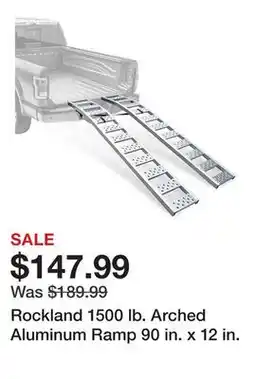 Tractor Supply Company Rockland 1500 lb. Arched Aluminum Ramp 90 in. x 12 in offer