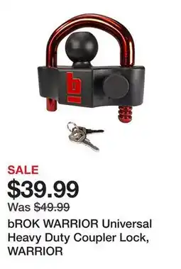 Tractor Supply Company bROK WARRIOR Universal Heavy Duty Coupler Lock, WARRIOR offer