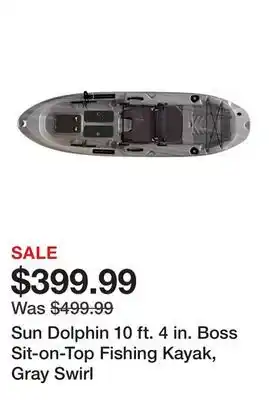 Tractor Supply Company Sun Dolphin 10 ft. 4 in. Boss Sit-on-Top Fishing Kayak, Gray Swirl offer