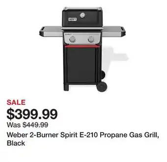 Tractor Supply Company Weber 2-Burner Spirit E-210 Propane Gas Grill, Black offer