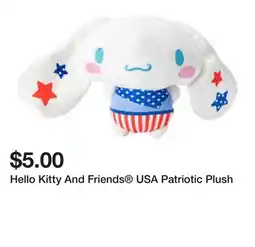 Five Below Hello Kitty And Friends USA Patriotic Plush offer
