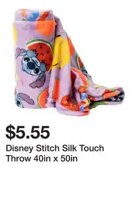 Five Below Disney Stitch Silk Touch Throw 40in x 50in offer