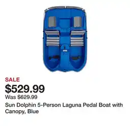 Tractor Supply Company Sun Dolphin 5-Person Laguna Pedal Boat with Canopy, Blue offer