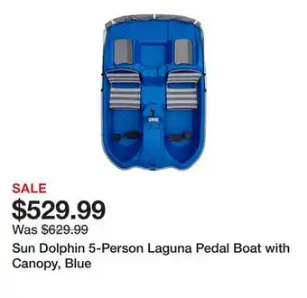 Tractor Supply Company Sun Dolphin 5-Person Laguna Pedal Boat with Canopy, Blue offer