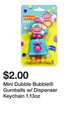 Five Below Mini Dubble Bubble Gumballs w/ Dispenser Keychain 1.13oz offer