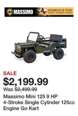 Tractor Supply Company Massimo Mini 125 9 HP 4-Stroke Single Cylinder 125cc Engine Go Kart offer