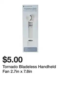 Five Below Tornado Bladeless Handheld Fan 2.7in x 7.8in offer
