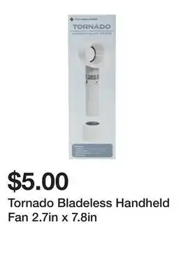Five Below Tornado Bladeless Handheld Fan 2.7in x 7.8in offer