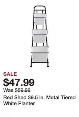Tractor Supply Company Red Shed 39.5 in. Metal Tiered White Planter offer