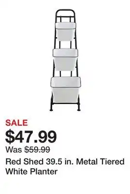 Tractor Supply Company Red Shed 39.5 in. Metal Tiered White Planter offer