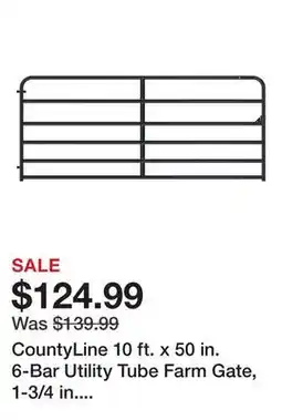 Tractor Supply Company CountyLine 10 ft. x 50 in. 6-Bar Utility Tube Farm Gate, 1-3/4 in. Tube, Blue offer