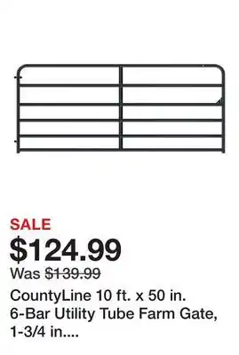 Tractor Supply Company CountyLine 10 ft. x 50 in. 6-Bar Utility Tube Farm Gate, 1-3/4 in. Tube, Blue offer
