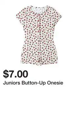Five Below Juniors Button-Up Onesie offer