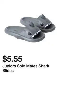 Five Below Juniors Sole Mates Shark Slides offer