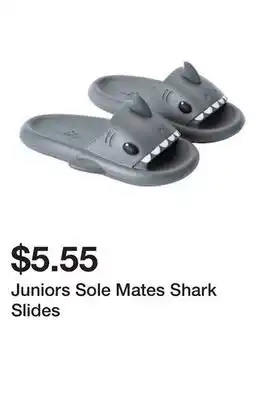 Five Below Juniors Sole Mates Shark Slides offer
