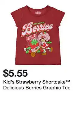 Five Below Kid's Strawberry Shortcake Delicious Berries Graphic Tee offer