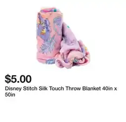 Five Below Disney Stitch Silk Touch Throw Blanket 40in x 50in offer
