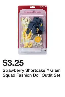 Five Below Strawberry Shortcake Glam Squad Fashion Doll Outfit Set offer