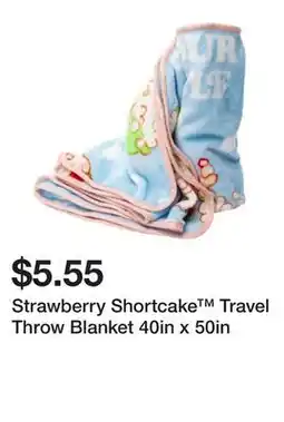 Five Below Strawberry Shortcake Travel Throw Blanket 40in x 50in offer