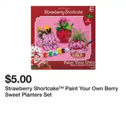 Five Below Strawberry Shortcake Paint Your Own Berry Sweet Planters Set offer