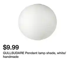 Ikea GULLSUDARE Pendant lamp shade, white/handmade offer