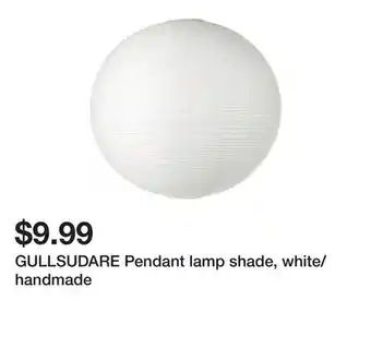 Ikea GULLSUDARE Pendant lamp shade, white/handmade offer