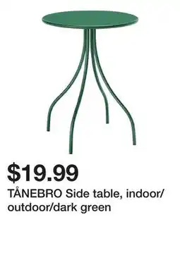 Ikea TÅNEBRO Side table, indoor/outdoor/dark green offer