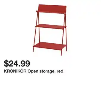 Ikea KRÖNIKÖR Open storage, red offer