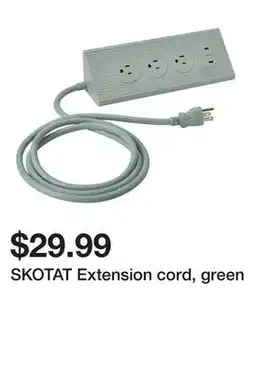 Ikea SKOTAT Extension cord, green offer