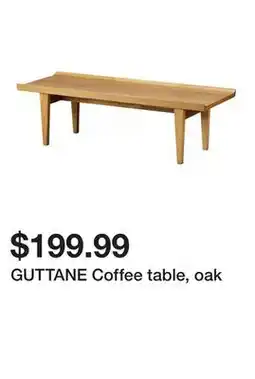 Ikea GUTTANE Coffee table, oak offer