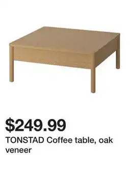 Ikea TONSTAD Coffee table, oak veneer offer