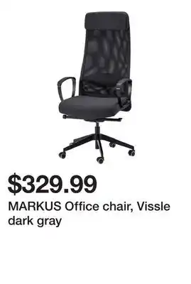 Ikea MARKUS Office chair, Vissle dark gray offer
