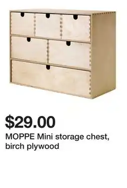 Ikea MOPPE Mini storage chest, birch plywood offer