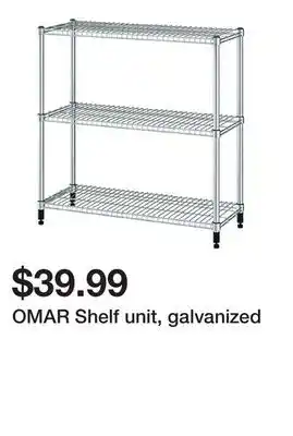 Ikea OMAR Shelf unit, galvanized offer