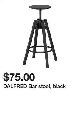 Ikea DALFRED Bar stool, black offer