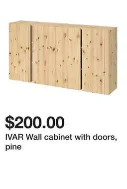 Ikea IVAR Wall cabinet with doors, pine offer