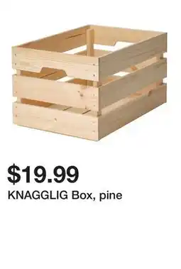 Ikea KNAGGLIG Box, pine offer