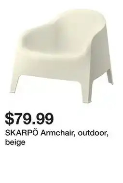 Ikea SKARPÖ Armchair, outdoor, beige offer